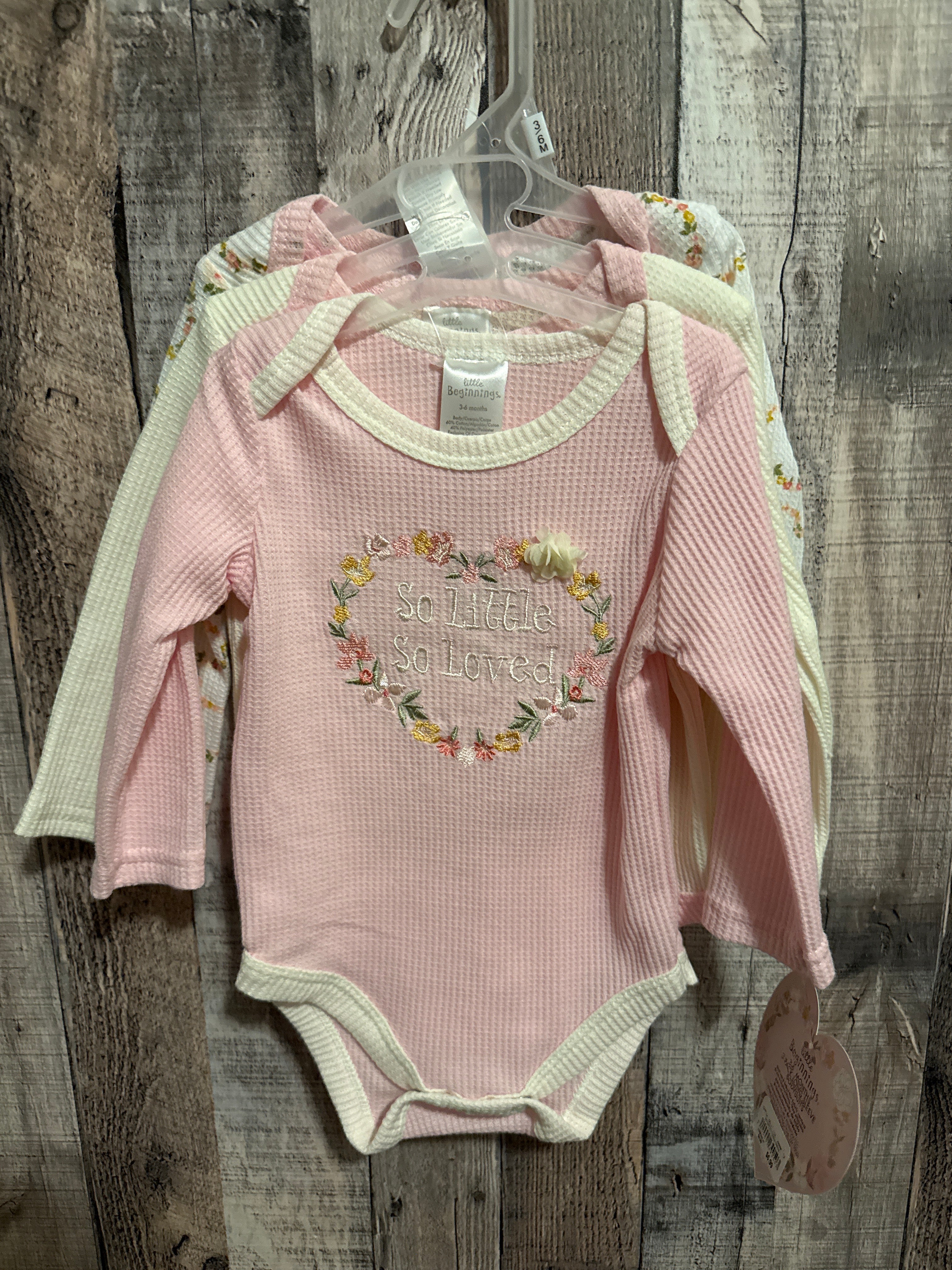 NWT 3-6 month 3 piece onesie set
