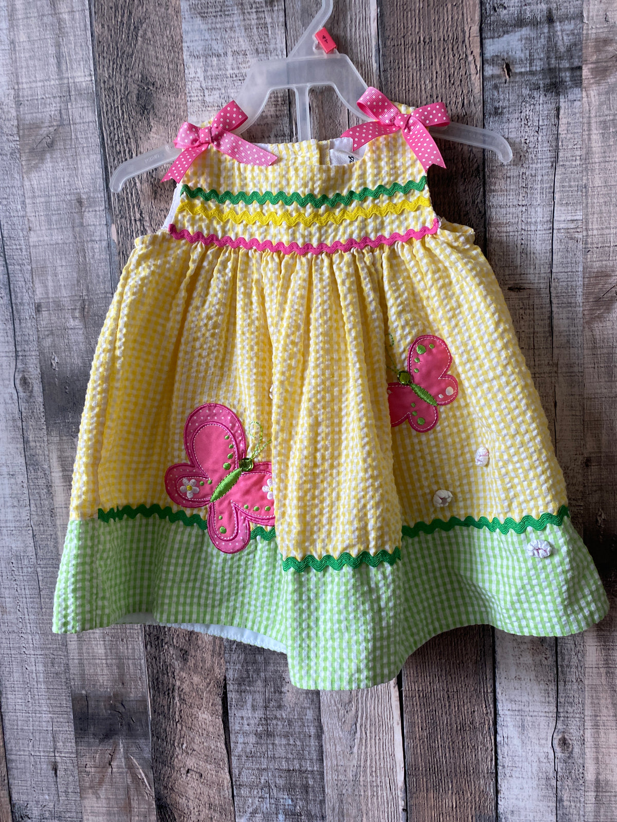 Rare Editions Size 12 Month Dress Set With Bloomers