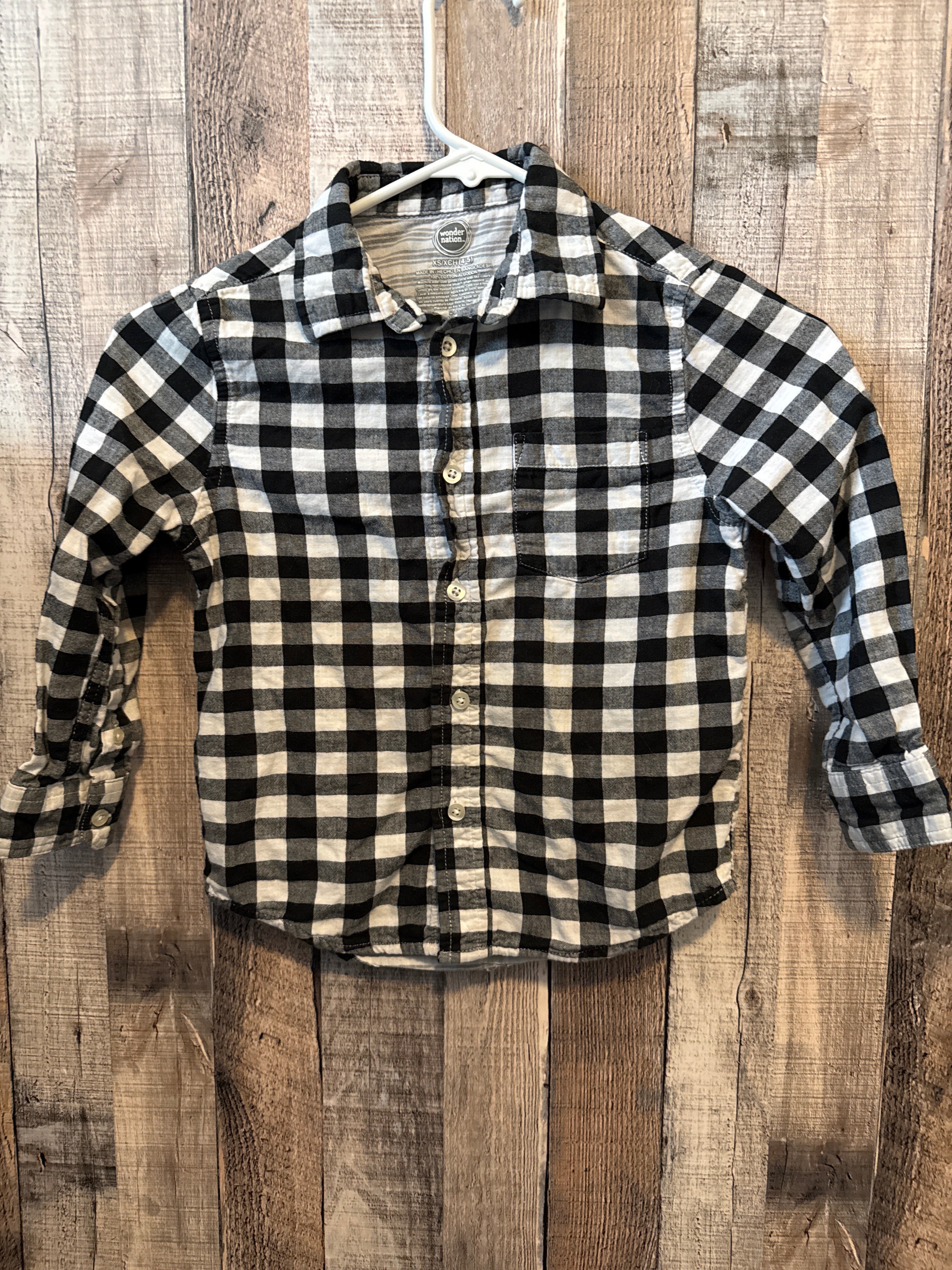Wonder Nation Size 4-5 Button up Shirt