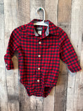 12 month Oshkosh Flannel Onesie