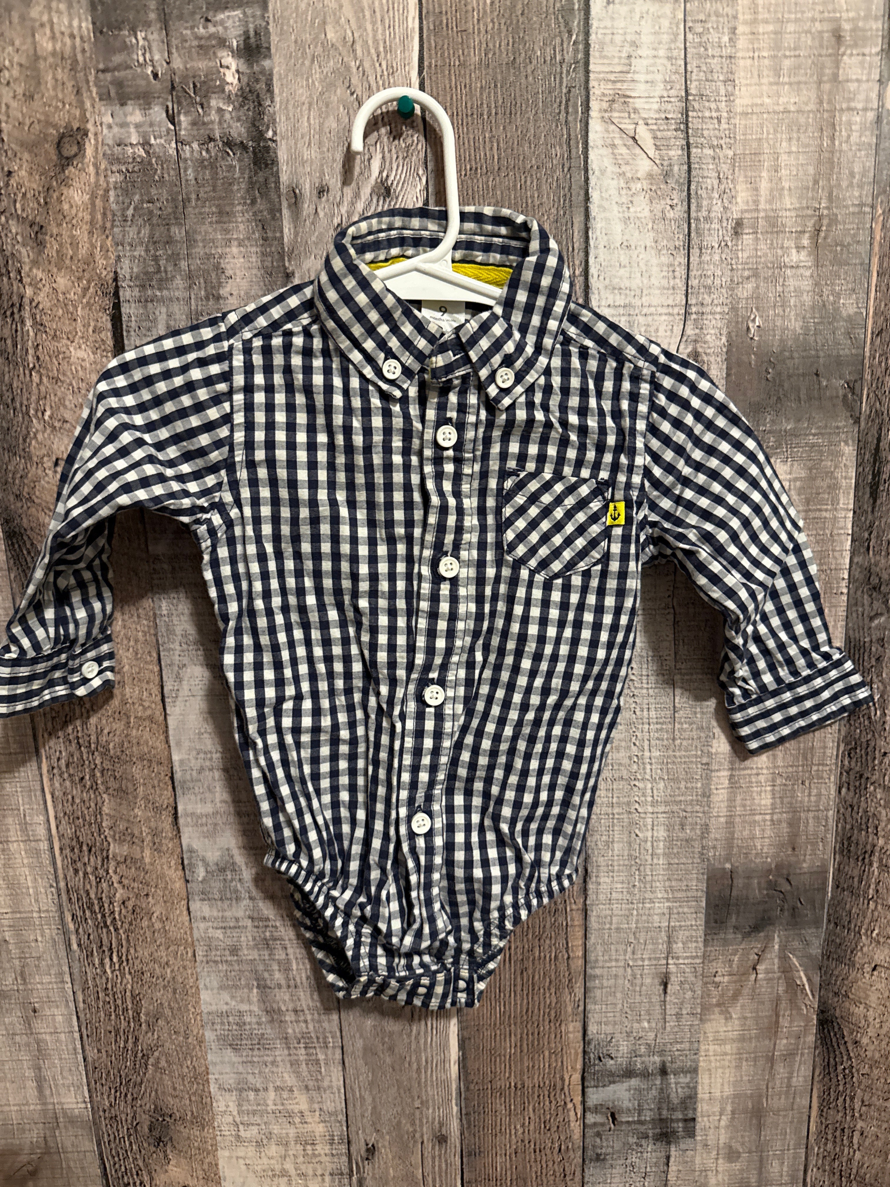 9 months button up onesie