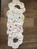 Flower bibs set of 5