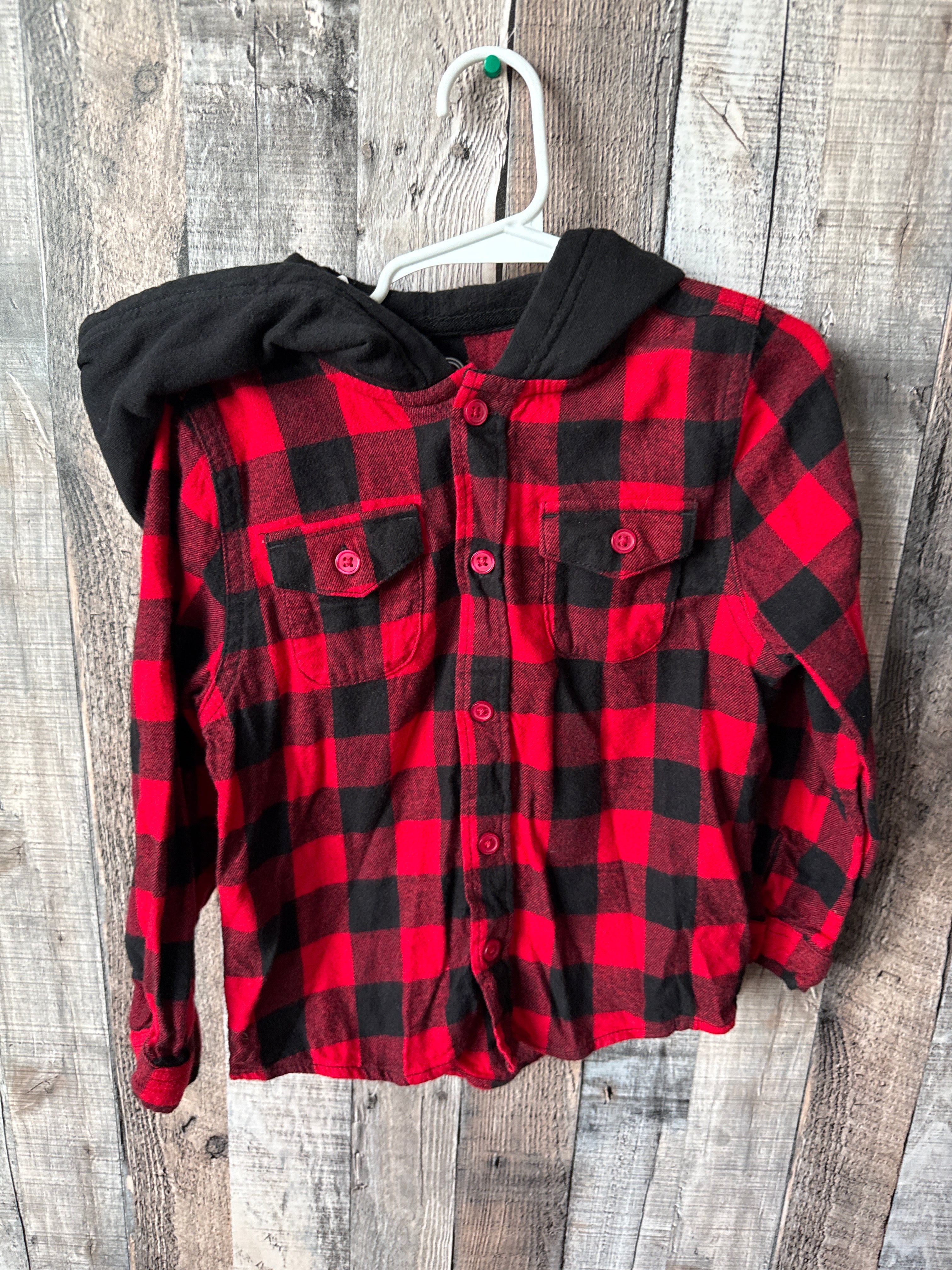 5T hooded flannel