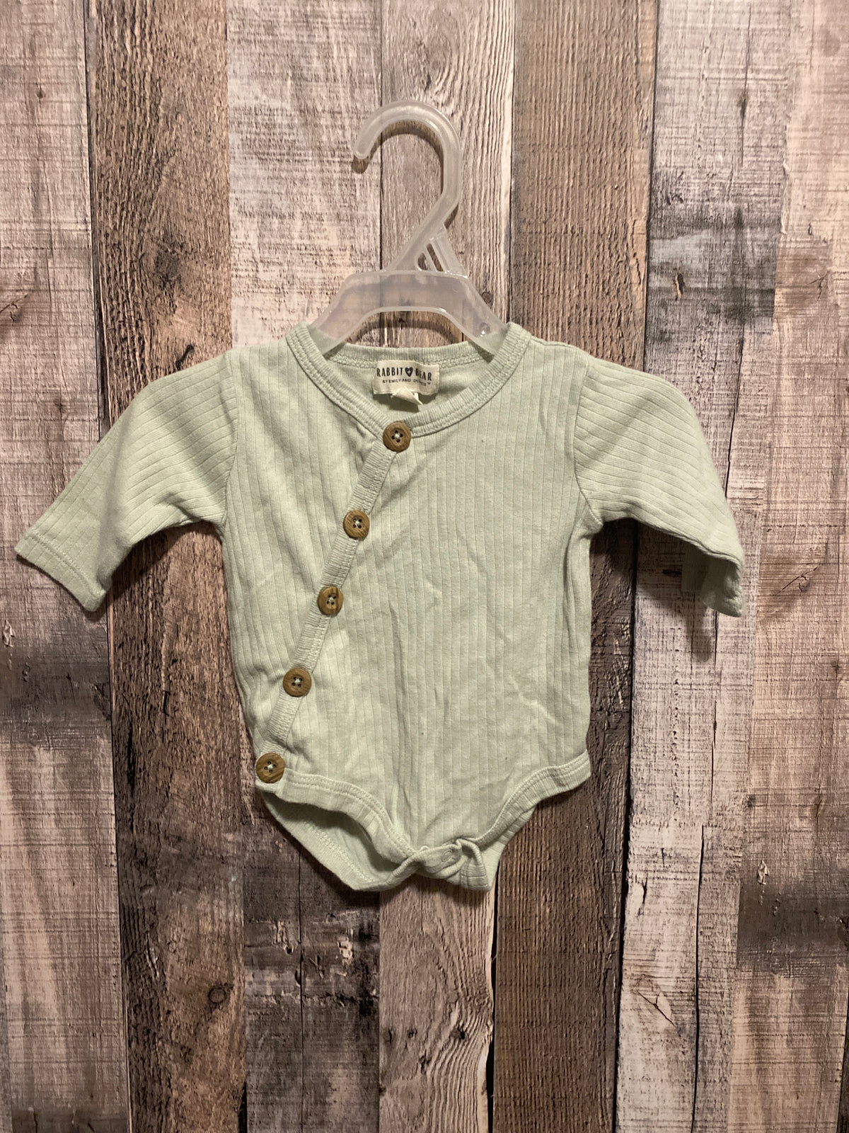 0-3 Month Rabbit and Bear Long Sleeve Onesie