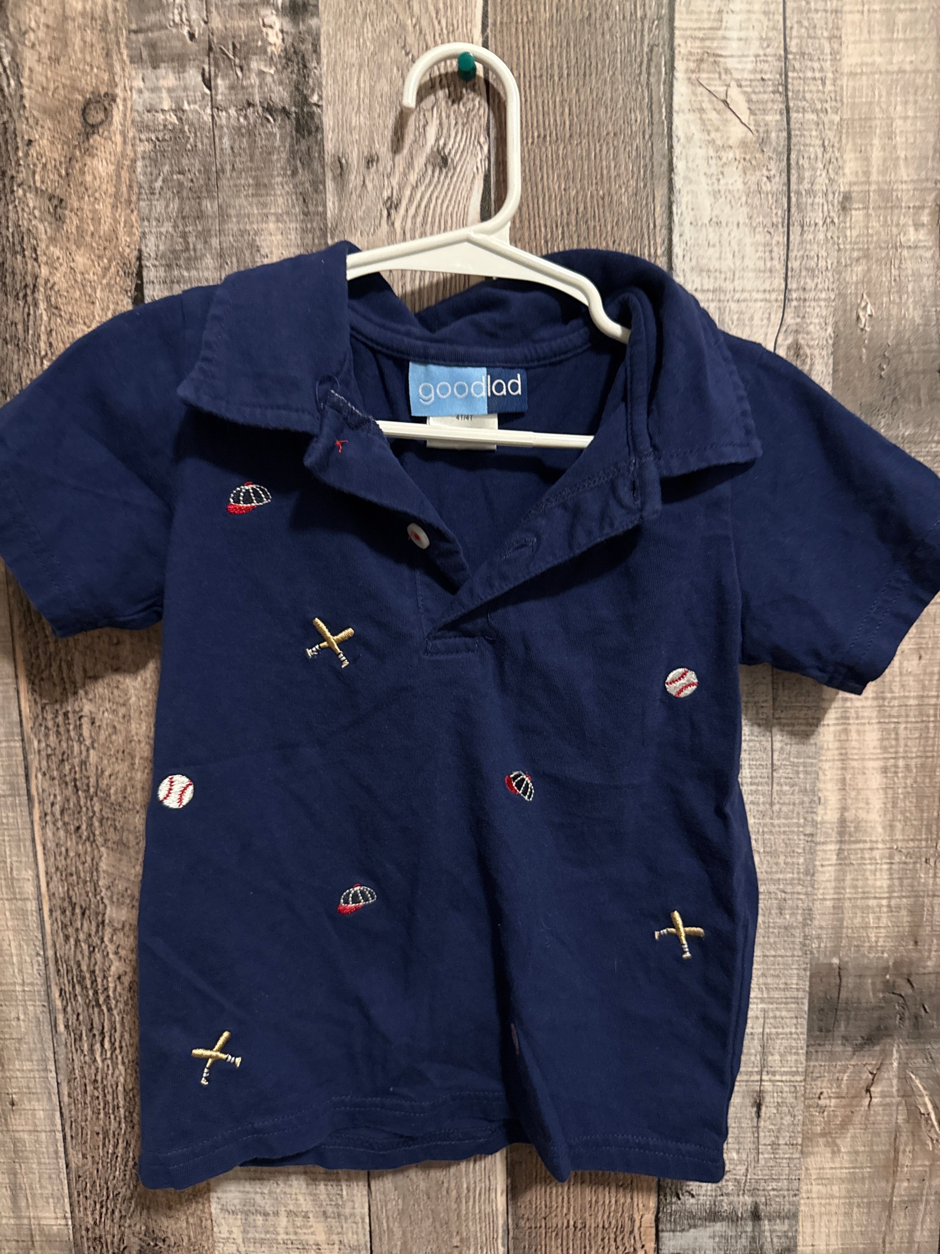 4T collared T-shirt